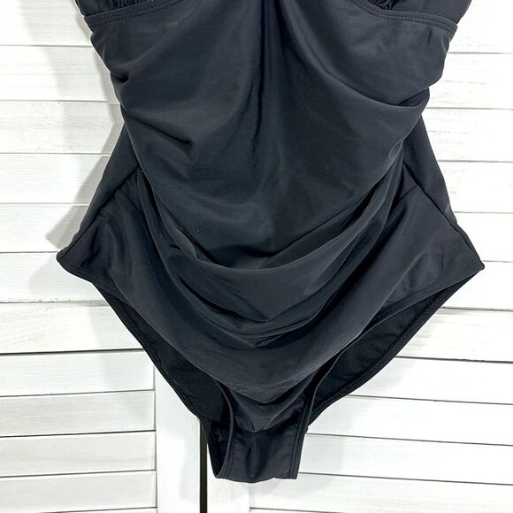 Jones NY Swimsuit One Piece Size Medium Black - Picture 4 of 14